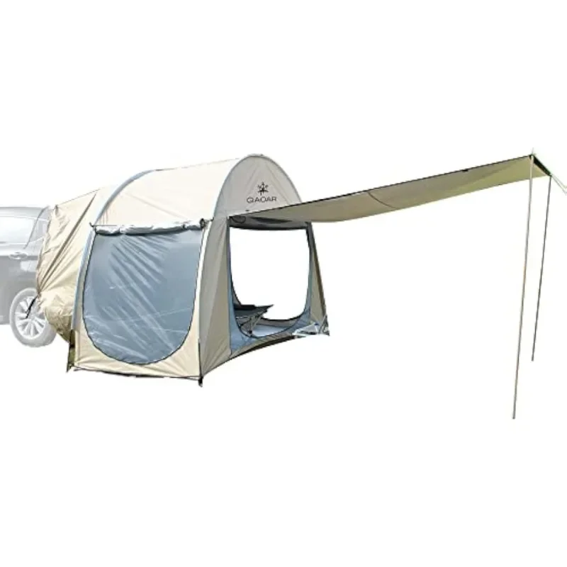 

Car Tent Has Tall Hall and Huge Screen Doors - SUV Tents Feature Tons of Interior Space&Ventilation -Family Camping Tents