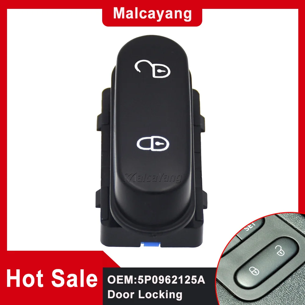 Pulsante Di Controllo Interruttore Serratura/Sblocco Porta Per Seat Altea Leon Toledo 2004-2015 55P0 962 125A 5P0 962 125 A