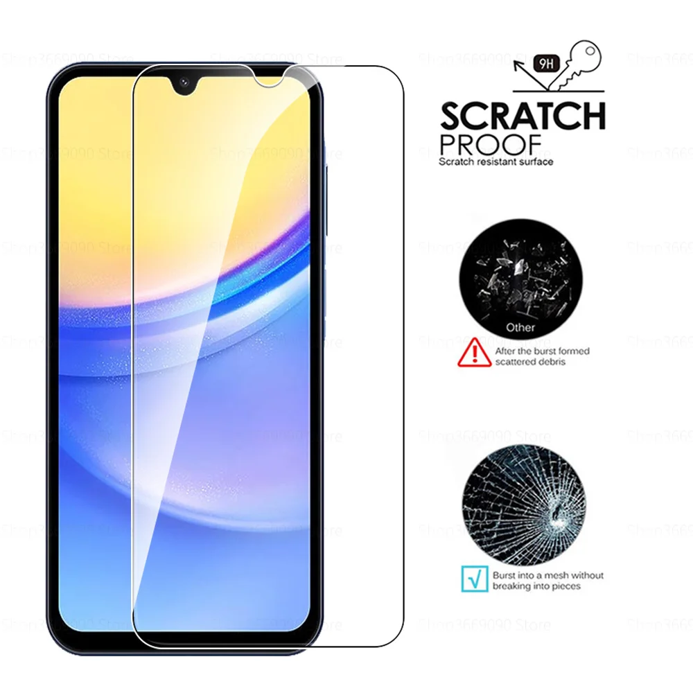 3 Stück Schutz glase tui für Samsung Galaxy A15 Hartglas folie für Samsung A15 A 15 15a 5g 4g Displays chutz folie