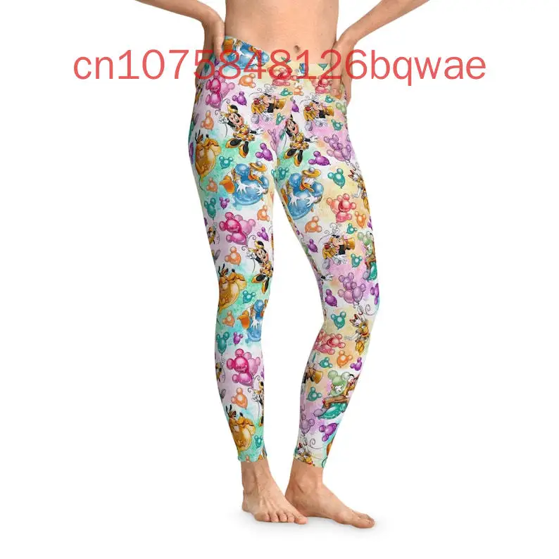 

2024 New Women's Yoga Pants Seamless Activewear Stretch High Waist Exercise Workout Fitness Leggings Sweatpants Disney Brand