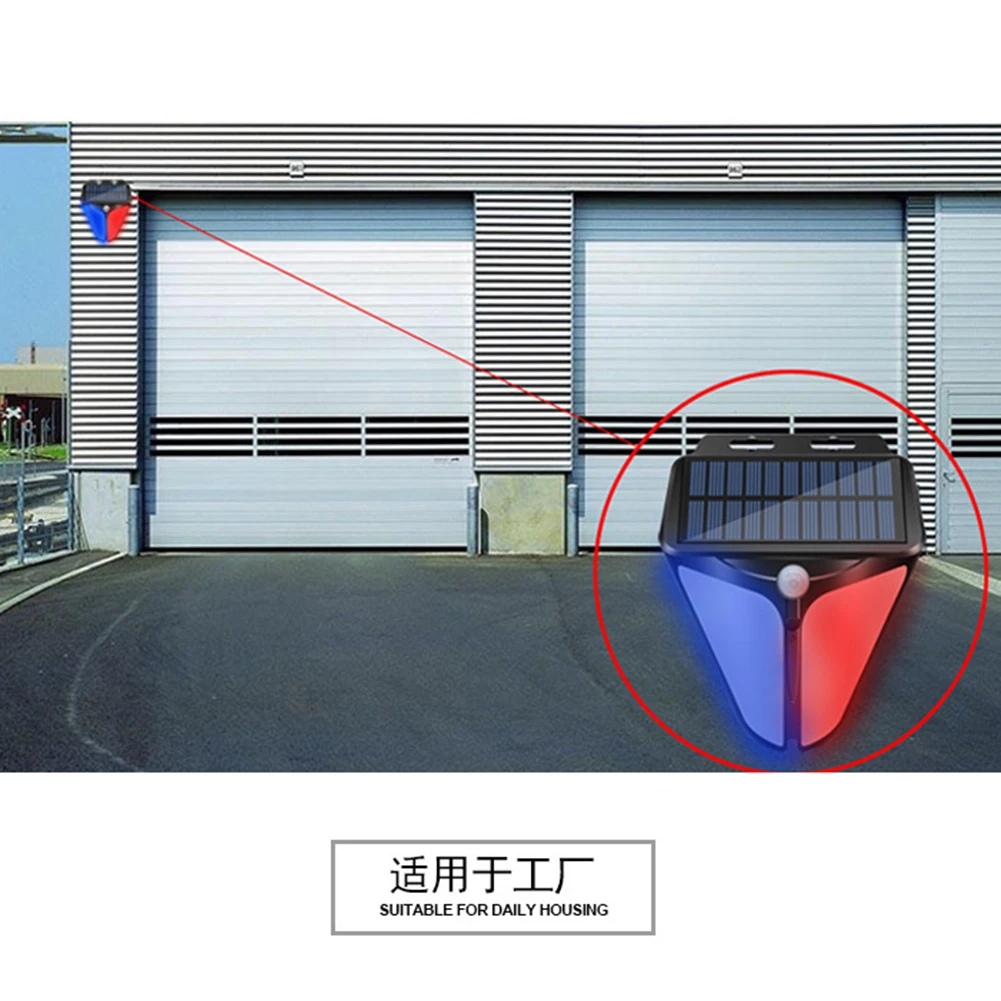 Wireless 3 Modes Home Solar Power Alarm Lamp Warning Indicator Theft Flash Light LED Motion Sensor Detector Security System