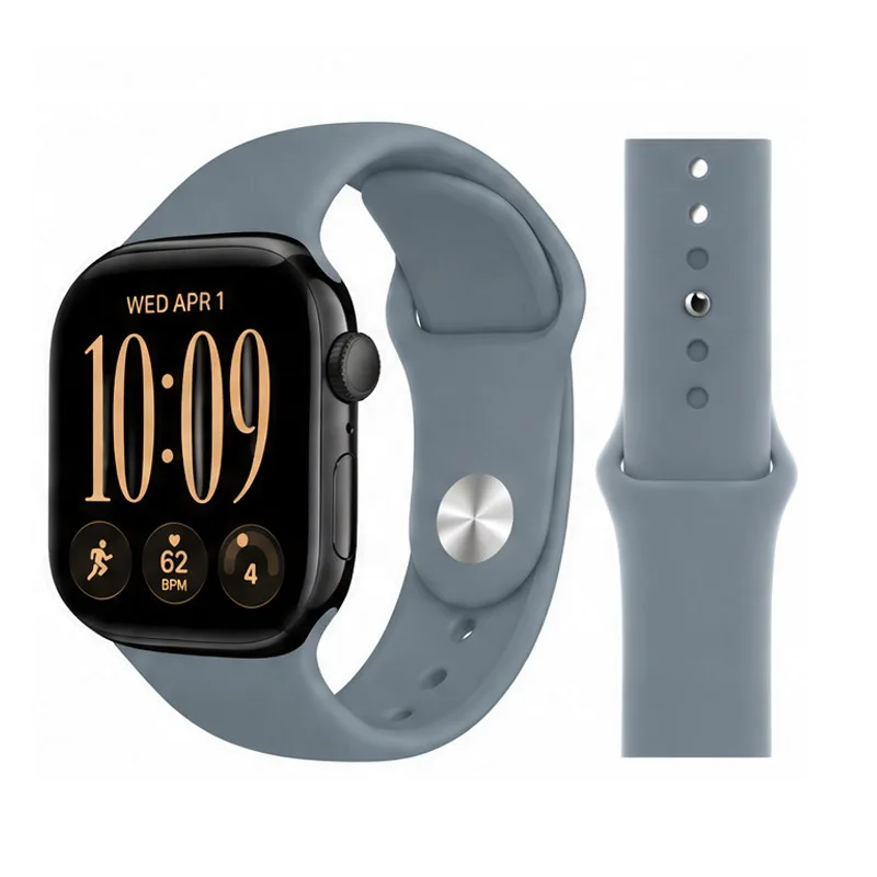 Silicone Sport Band for Smartwatch, Breathable Wristband Strap