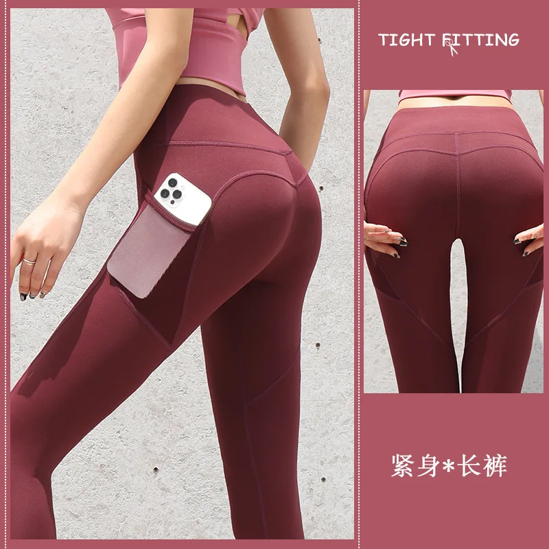 Women Leggings With Pockets Yoga Pants Gym Leggings Sport Women Fitness High Waist Female Legging Tummy Control Running Training Sports & Entertainment