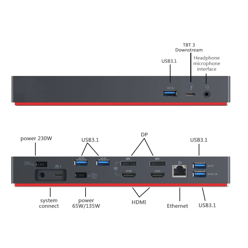Lenovo Thinkpad (40an0135) Thunderbolt 3 Dock Gen 2 135w Dual Uhd 4k  Display Capability, Hdmi, Dp, Usb-c, Usb  - Laptop Docking Stations -  AliExpress