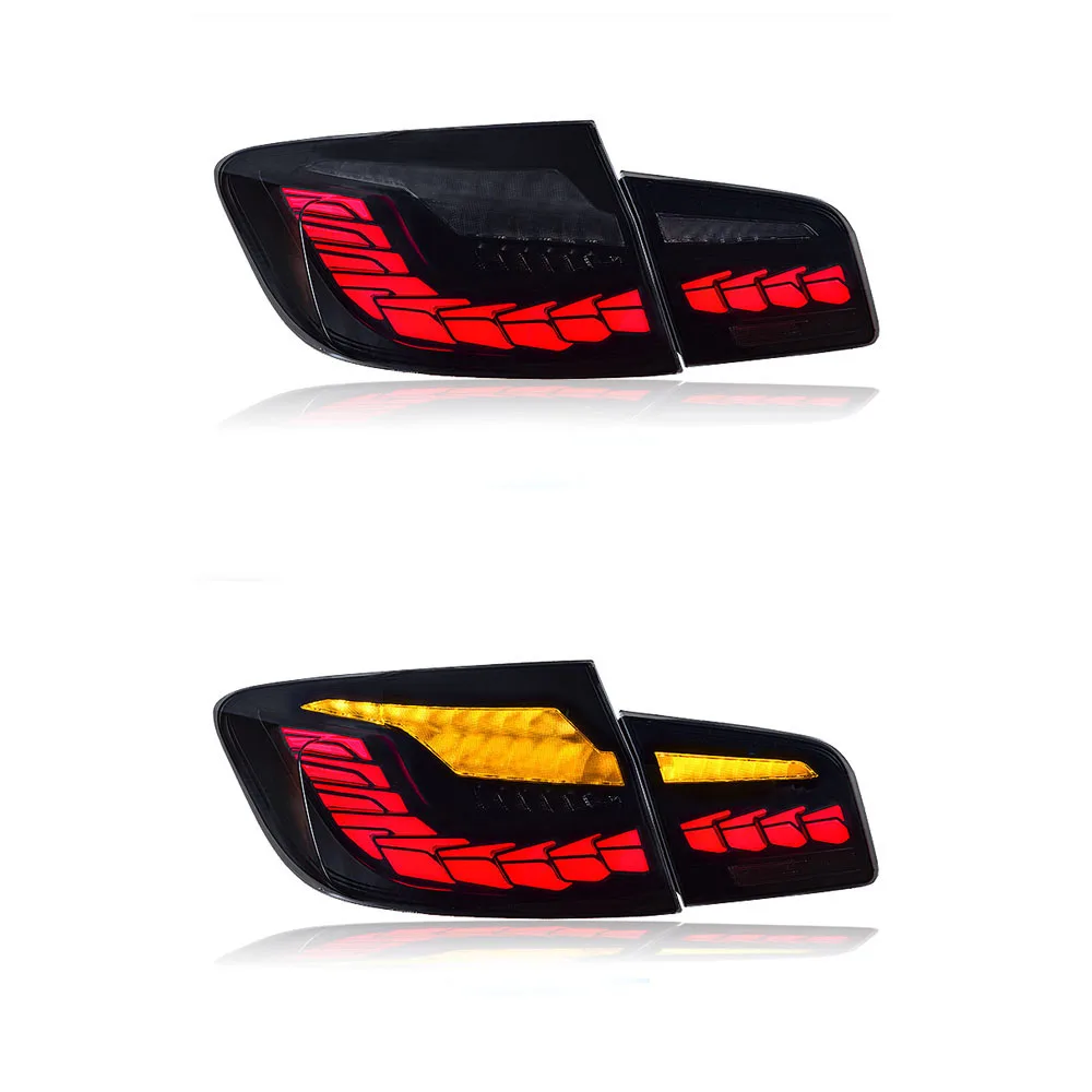 

For BMW 5 Series Tail Light Assembly 11-17 F10 F18 Modified Dragon Scale Model LED Running Water Turning Tail Lights