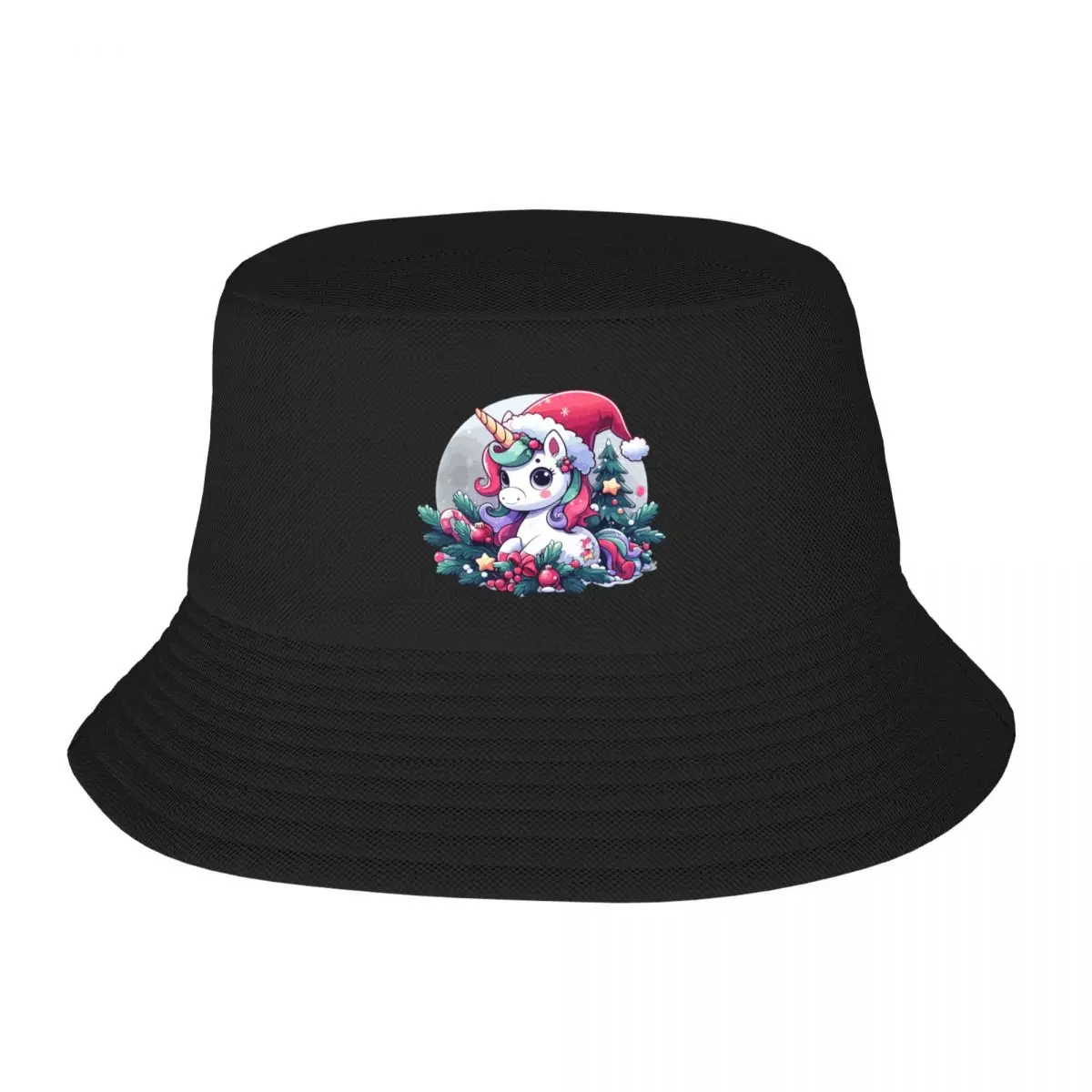 

Christmas Unicorn Bucket Hat Beach Bag Icon funny hat Hat For Men Women's