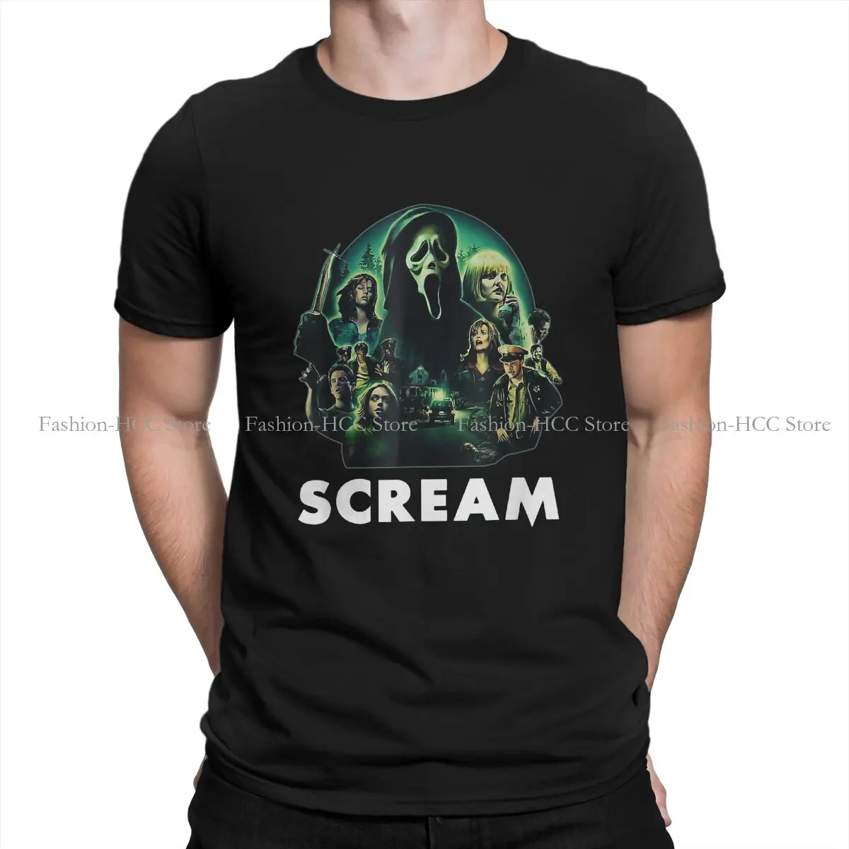 Scream Ghostface Creepy Halloween Anni '80 Maglietta Horror Scream Horror Idea Regalo Creativa Maglietta Manica Corta Ofertas Poliestere