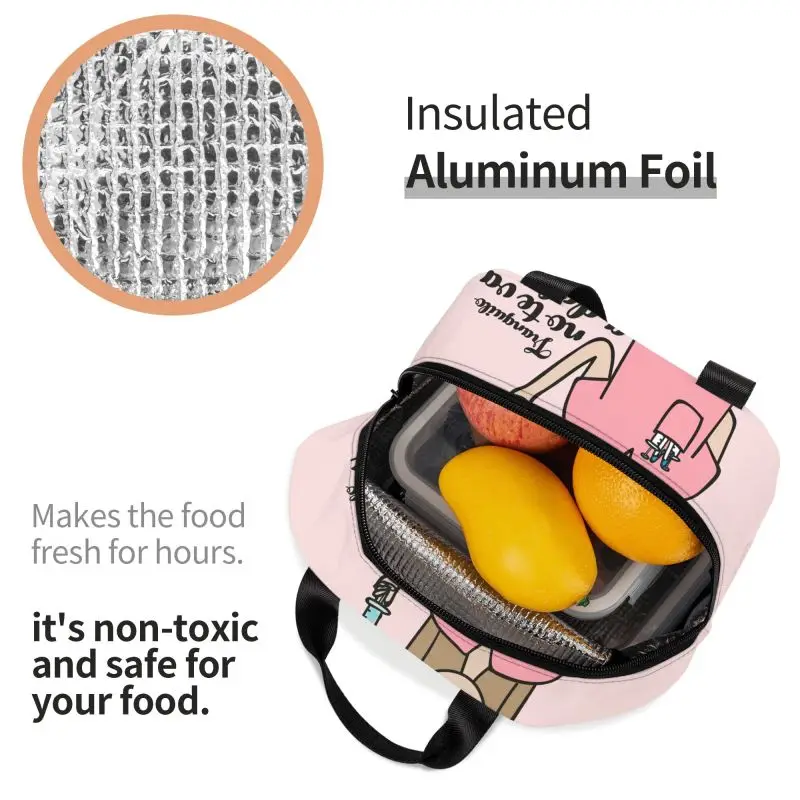 Enfermera En Apuros Doctor Nurse Lunch Bag Women Portable Cooler Thermal Insulated Lunch Box Picnic Storage Food Bento Box 4