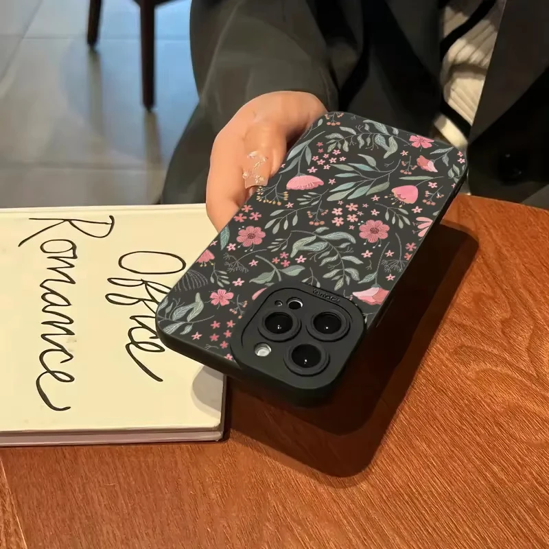 Vibrant Rainbow Floral Silicone Phone Case