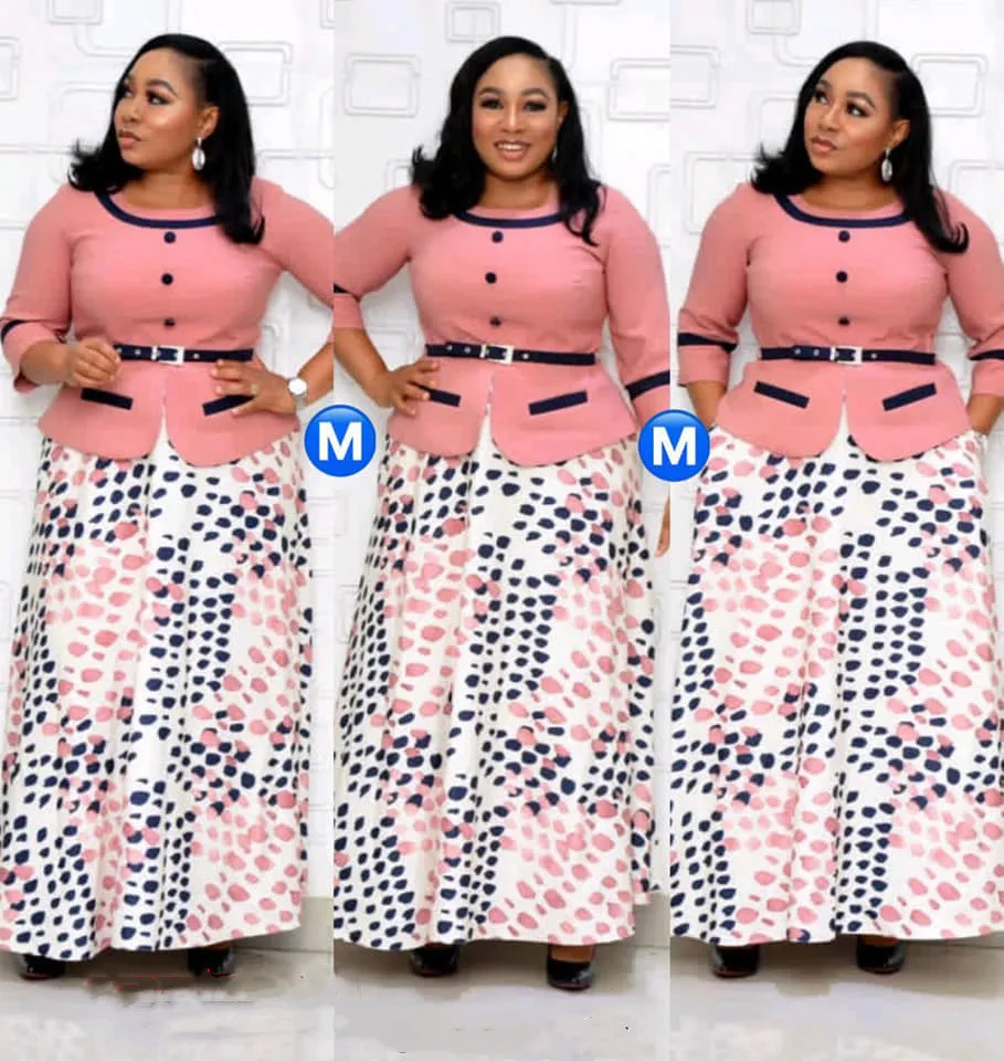 

Versatile And Fashionable Daily Women's Dress Temperament Spring/Summer High Waisted Temperament Fashion Printed Dress Long Skir