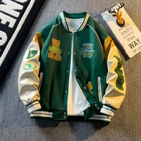 Men's Fashion Baseball Jacket | Casual Hooded Jersey Coat | Long Sleeve Loose Fit - Image 2