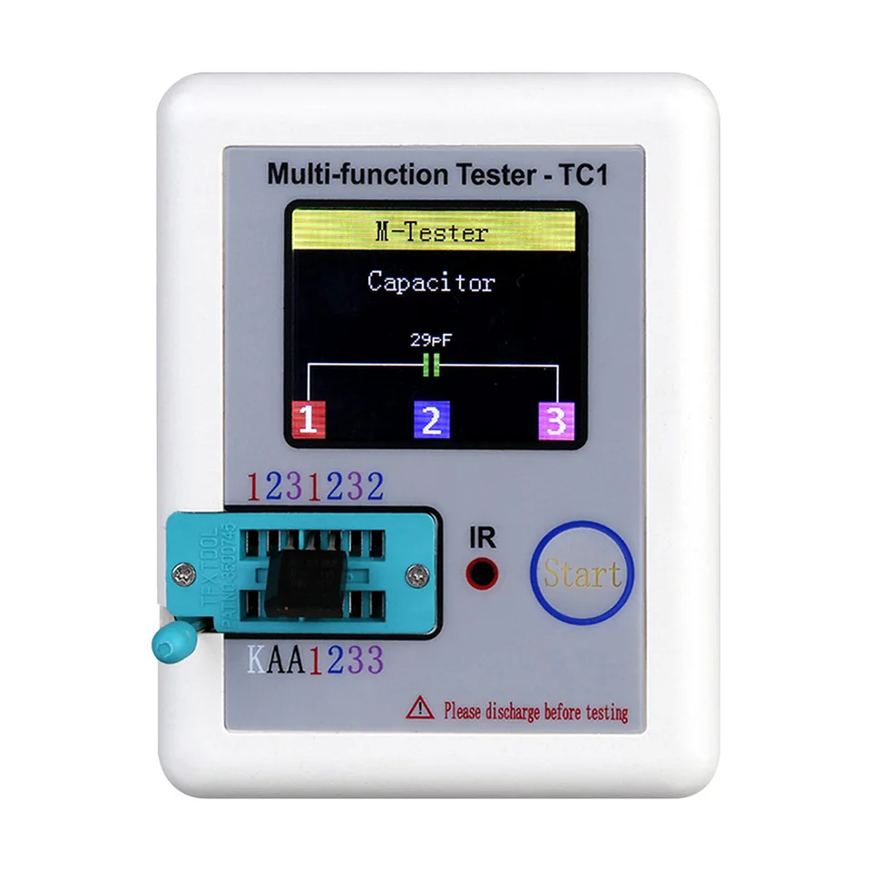 Multimetre,--Testeur de capacité Triode de résistance de Transistor  multimètre, Lcr Tc2 Esr-mos-pnp-npn Lcr Mosfet Tft écran'afficha -  Cdiscount Bricolage