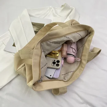 رسالة الكرتون القط نمط حمل حقيبة سعة كبيرة سميكة ارتداء مقاومة حقائب قماش حقيبة يد أنيقة حقيبة كتف المرأة 6