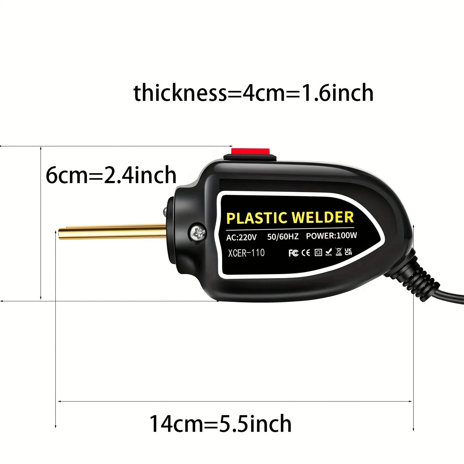 Plastic Welder Hot Stapler Plastic Welding Machine Bumper Repair Kit Soldering Iron Car Bumper Welding Gun