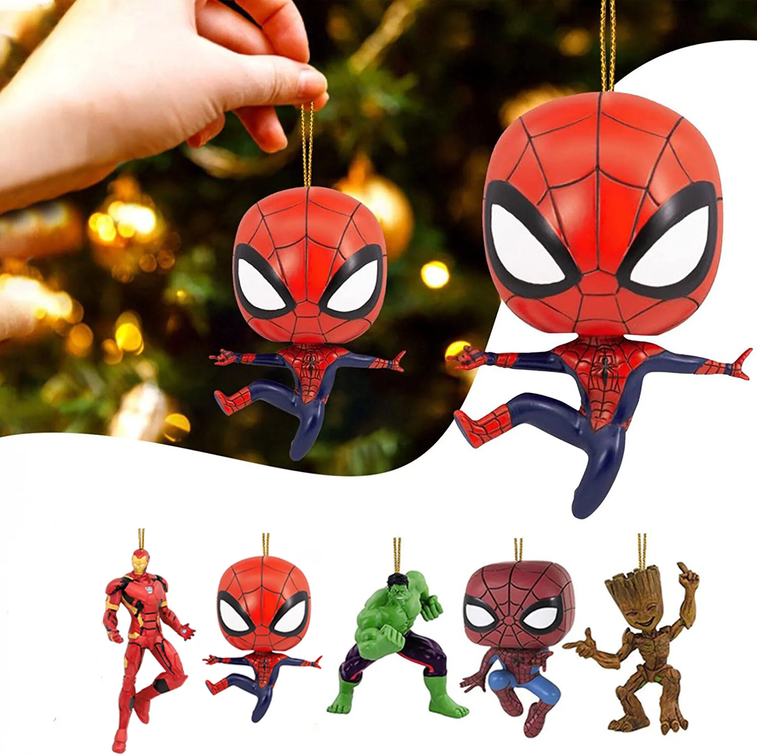 Disney-Marvel-Christmas-Pendant-Hanging-Ornaments-Cartoon-Action-Figure ...