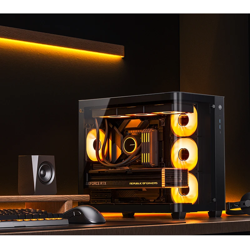 PC Case PC Chassis Computer Chassis Frame JONSBO TK-3 One-piece Curved Glass ATX Separated Cabinet Support BTF MB Dual 360 AIO ATX PSU 40Series GPU