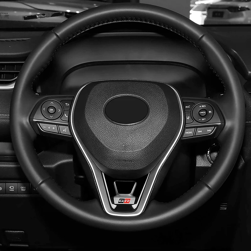 Decorazione Interna Auto, Copertura Paillettes per Volante, Adesivo Decorativo Inferiore in ABS per Toyota Corolla 2019-2021 RAV4 2020 - Image 5