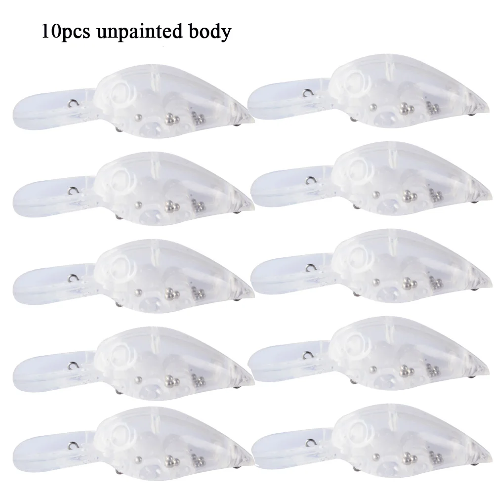 Onde Pesca 6.95Cm 5.42G Deep Long Diving Rattle Richiamo Di Plastica Dura Diy Non Verniciato Corpo Wobbler Esca Bass Fishing