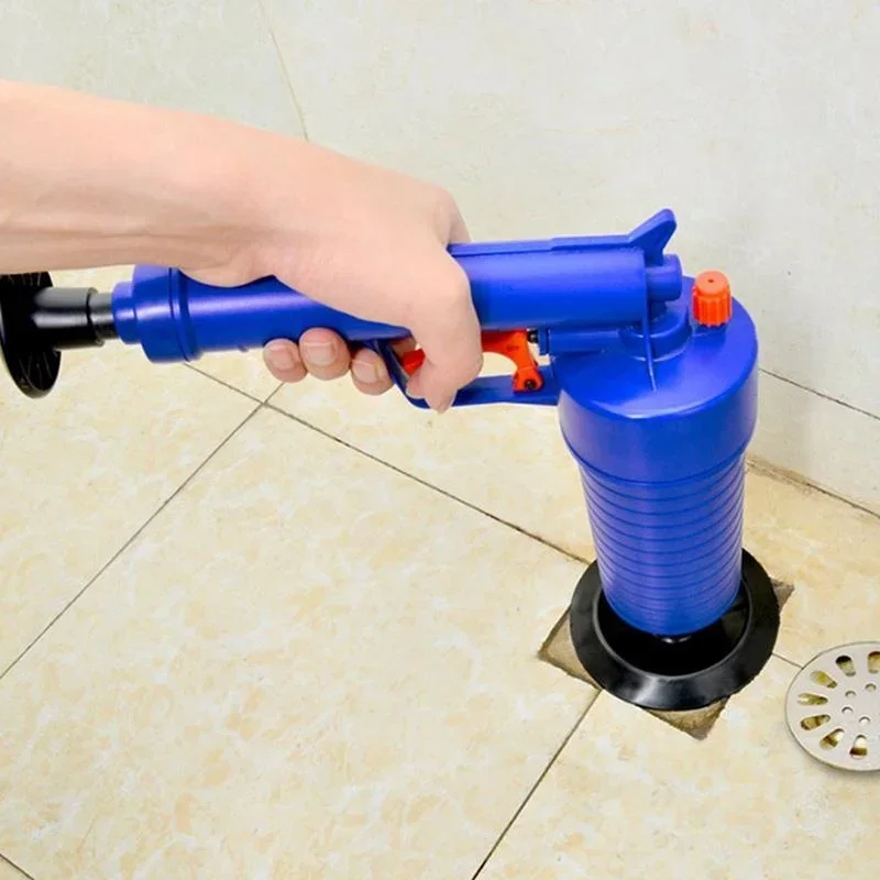 Description Picture 4 of itemAir Pump Pressure Unblocker Pipe Plunger Drain Cleaner Sewer Sinks Basin Pipeline Clogged Remover Kitchen Toilet Cleaning Tools