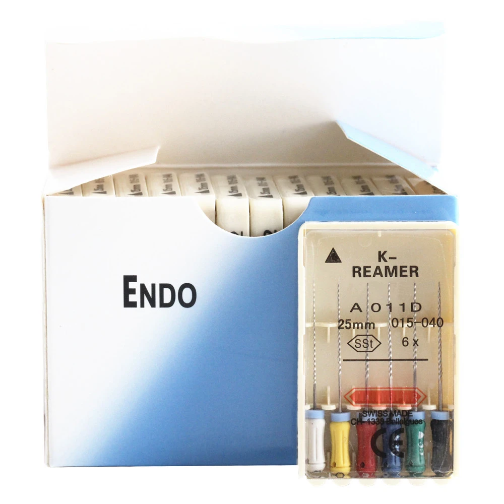 10 Packs Dental K REAMER FILE 21/25mm 015 040 Finger Spreader Root