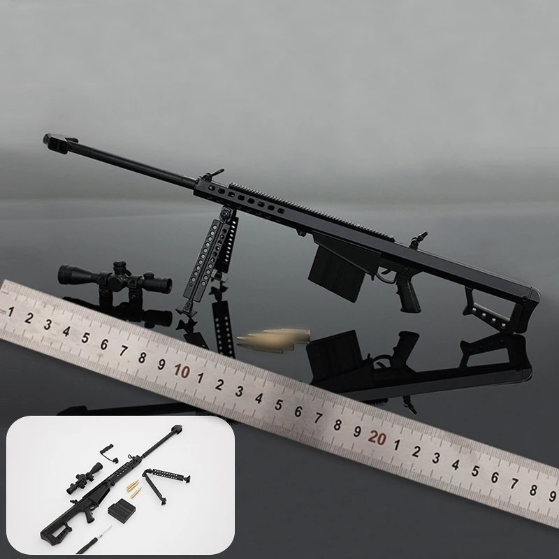 1/3 14 inches Model Barrette Full Metal Model Toy Gun Model Mini Sniper Rifle Mini 4