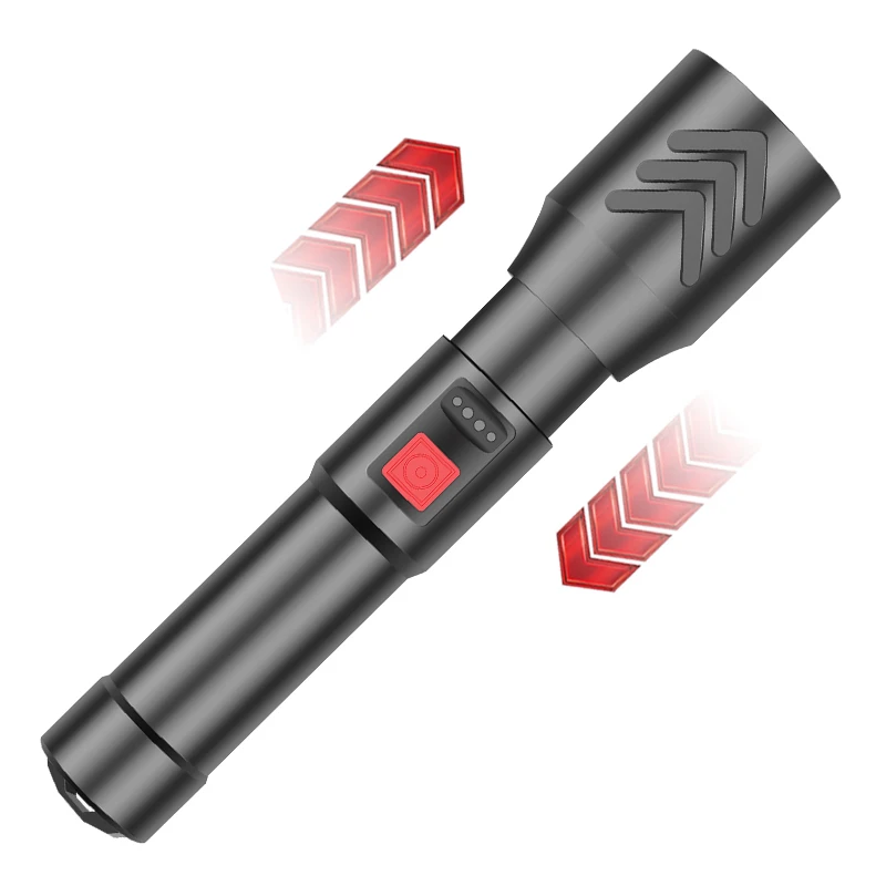 

Мощный фонарик, XHP70, с зажимом для ручки, USB-зарядка, масштабируемый водонепроницаемый тактический светильник для кемпинга