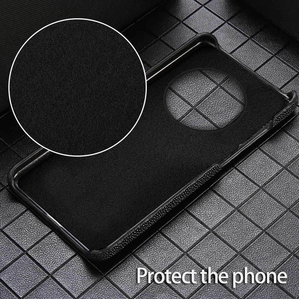Premium Genuine Stingray Leather Phone Case - Elegant and Durable Design