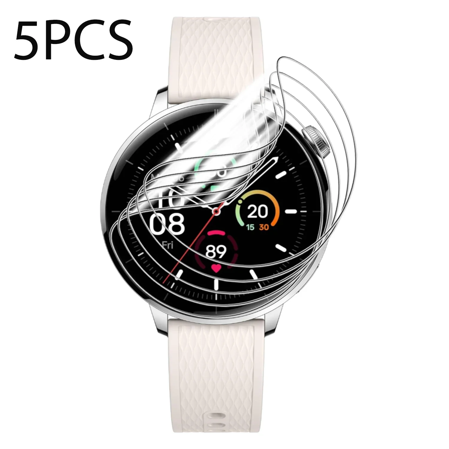 5-Pack Soft TPU Screen Protector for 43MM Watches - Anti-Explosion & Anti-Shatter Protective Film