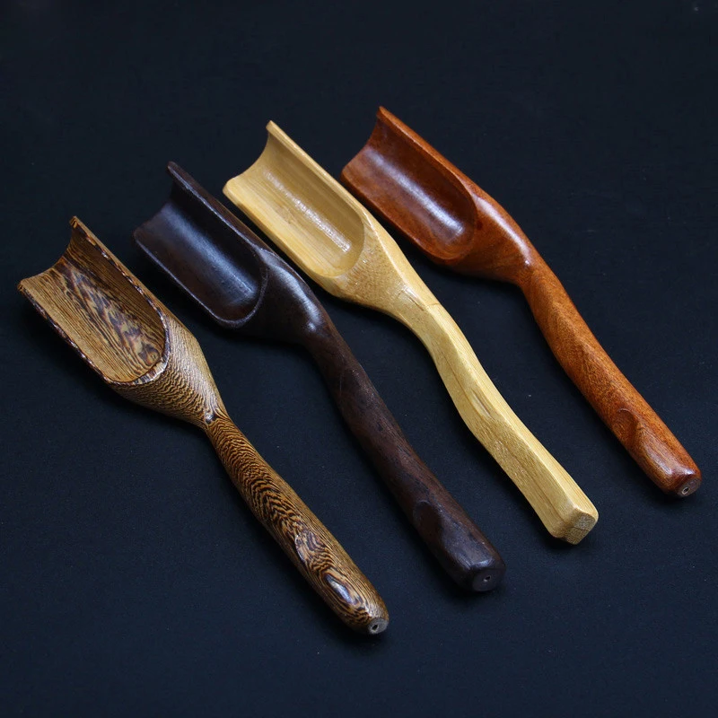 1Pc Chinese Kongfu Tea Scoop Wooden/Bamboo Retro Style Natural Spoon Portable Bamboo Teaspoon wood spoon wooden spoon
