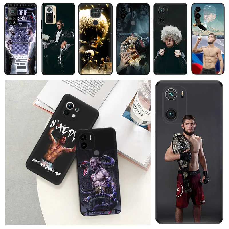 Custodia Opaca Per Telefono Per Redmi Note 8 8T 7 Pro K40 K50 Gaming K60 Xiaomi Mi 11 10 T Note10 Lite Khabib Nurmagomedov Black Soft Cove