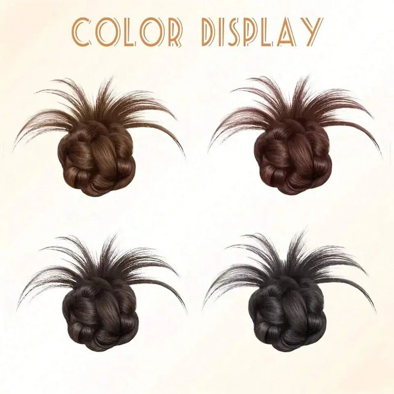 Elegant Women's Hair Bun, Fluffy tight Wig High-Temperature Fiber Natural Appearance Suitable for all Styling Hair Accessories
