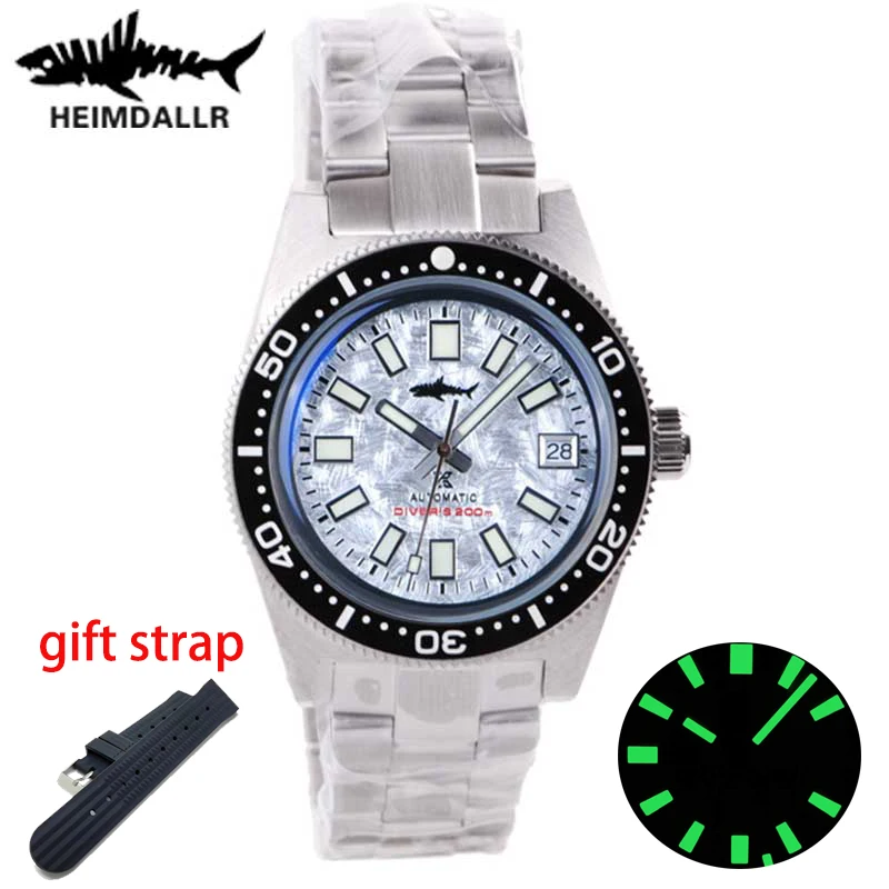 

HEIMDALLR 62MAS Diver Watch 200M Self Winding NH35A C3 Luminous Dial Automatic Mechanical Movement Sapphire Crystal Wristwatch