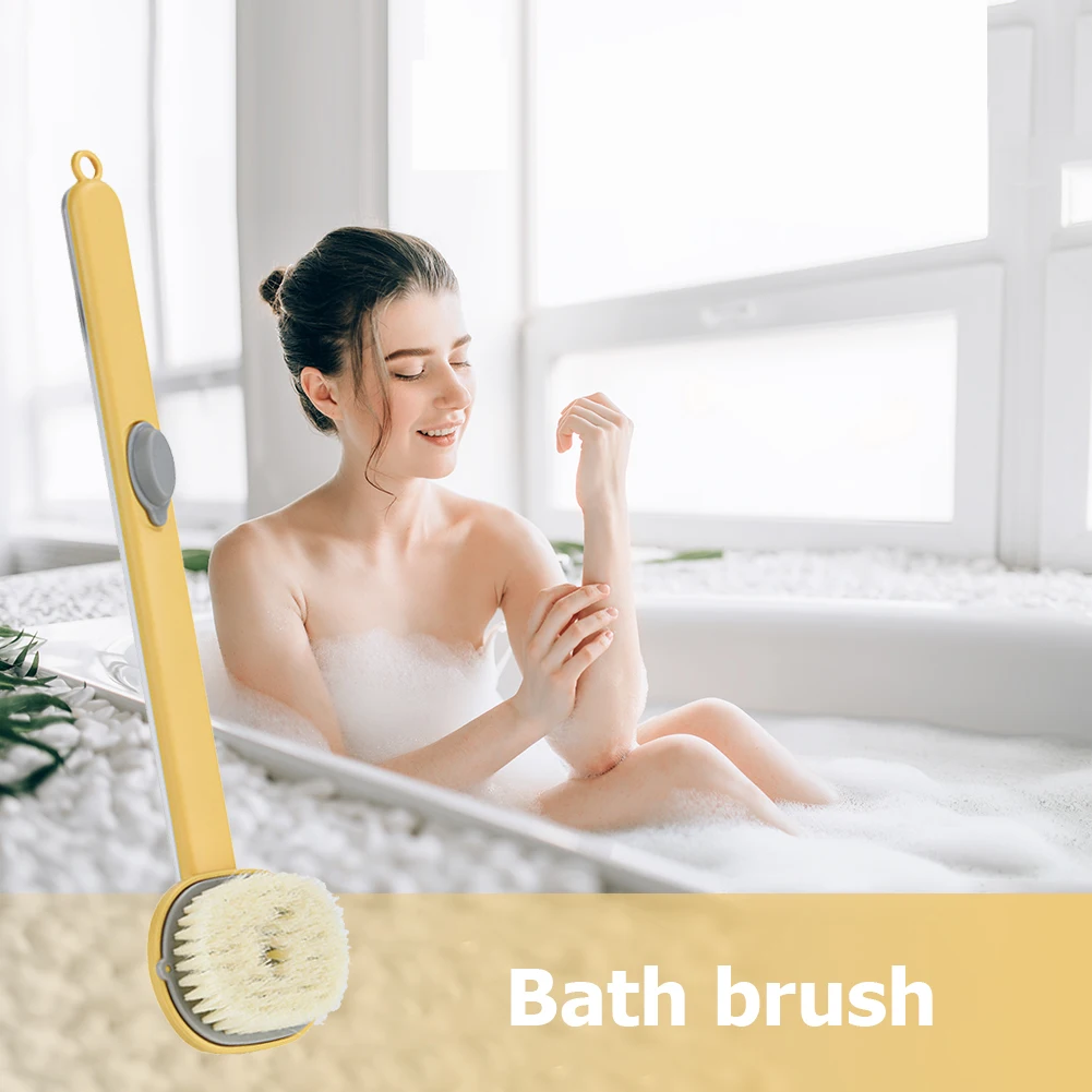 Brosse de Bain Liquide à Long Manche, Brosse de Douche, Brosses Récurer en  éponge Douche Détachables avec Réservoir gel Intégré, Brosse dos Douche