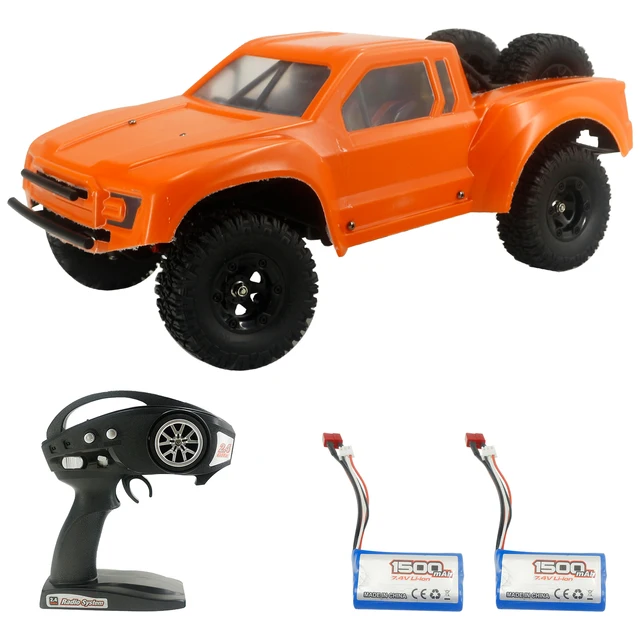 Remote Control Car RC Car 1:12 Short Course Truck 55km/h High Speed Car 4WD RTR with 1or 2 Battery 3 Color Sliver Blue Orange