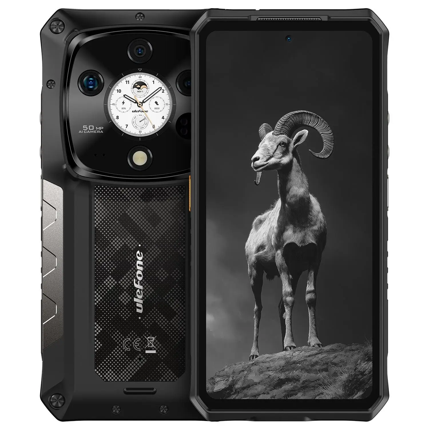 Ulefone Armor 28 Pro 5G AI Rugged Phone 16GB+512GB 10600mAh Battery120W 6.67”AMOLED Android 15 MTK Dimensity 7300 Smartphone