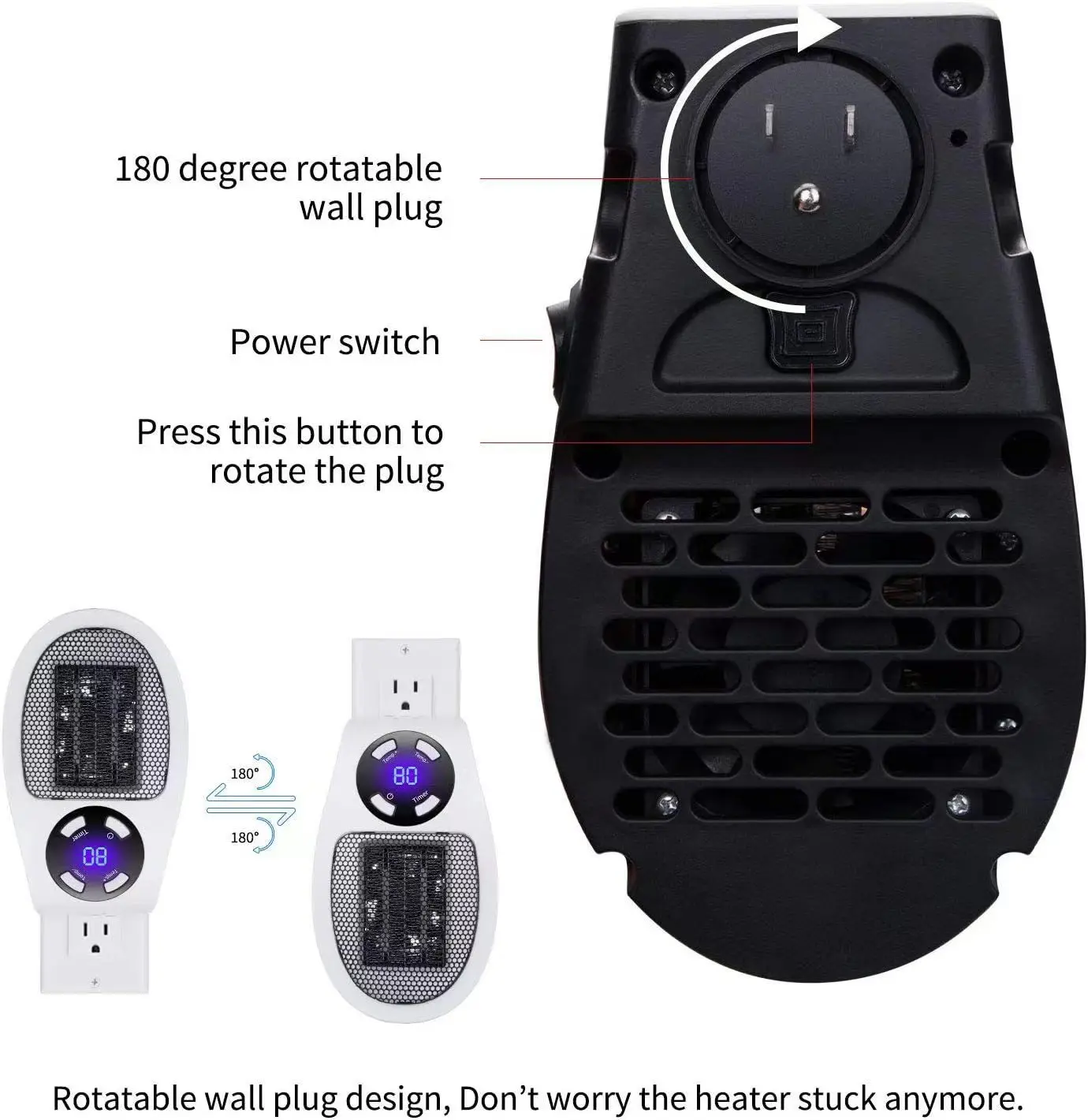 Heating Element Portable small heater wall mounted mini heater household appliances heating furnace remote control heater