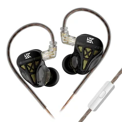 KZ DQS Metal Wired Earphones In Ear Monitor Earbuds Headset HiFi Sport Game Music Headphones With Microphone Detachable Cable