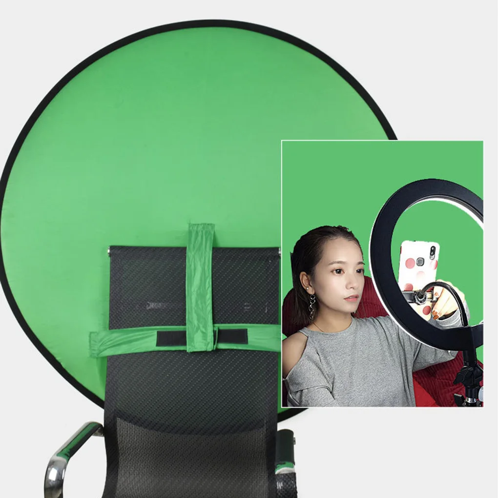 Green Backdrop Chair Mounted Green Screen Live Streaming Photography