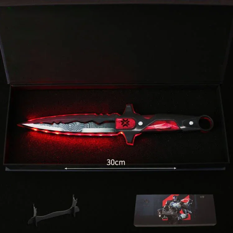 thumbnail image 1 of Arma Valorant de 30 cm VCT LOCKIN Melee, espada acrílica luminosa, cuchillo, accesorios de cosplay, modelo de espada periférica, juguetes de regalo para niños, 1 of 5