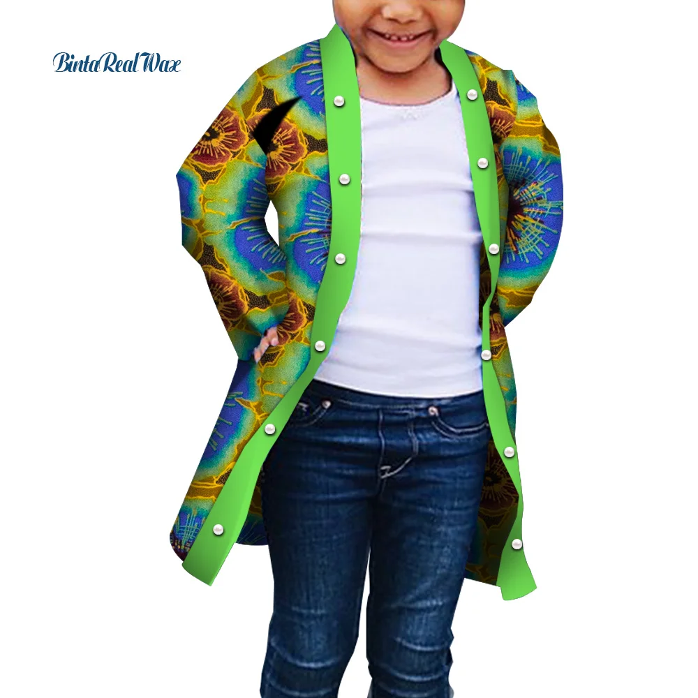 

Новинка осеннее Африканское Детское пальто традиционная одежда для мальчиков и девочек тренчкот с длинными рукавами африканская одежда WYT318