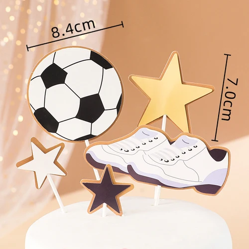 Soccer Theme Cake Decorations Set - Plastic Miniature Figures, Goal & Trophy Toppers - View #10