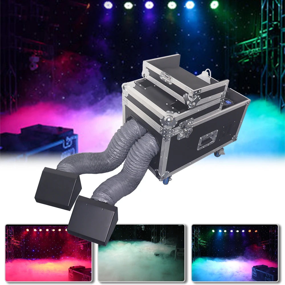 Double head 3000w Water Fog Haze Machine DMX Remote Control Smoke Haze Low Lying Decoration Wedding Stage Concert Party Effect