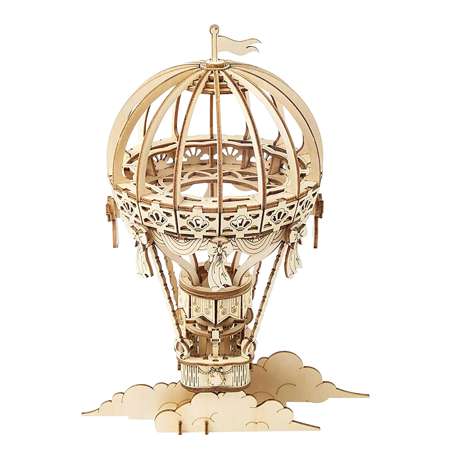 

1 Набор 3D Деревянный пазл модель воздушного шара обучающая головоломка игрушка для детей строительные блоки