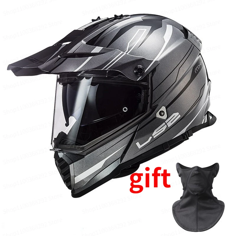 

LS2 MX436 PIONEER EVO Twin Shield Motocross Helmet LS2 Motorcycle Helmets off road capacetes para moto capacete cross