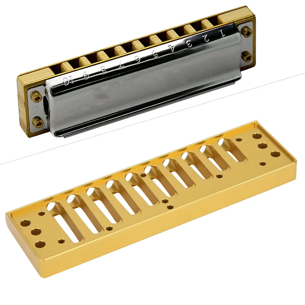 하모니카 콤 10홀 블루스 하프 콤 부품(HOHNER SP20용) 알루미늄 합금 하모니카 액세서리