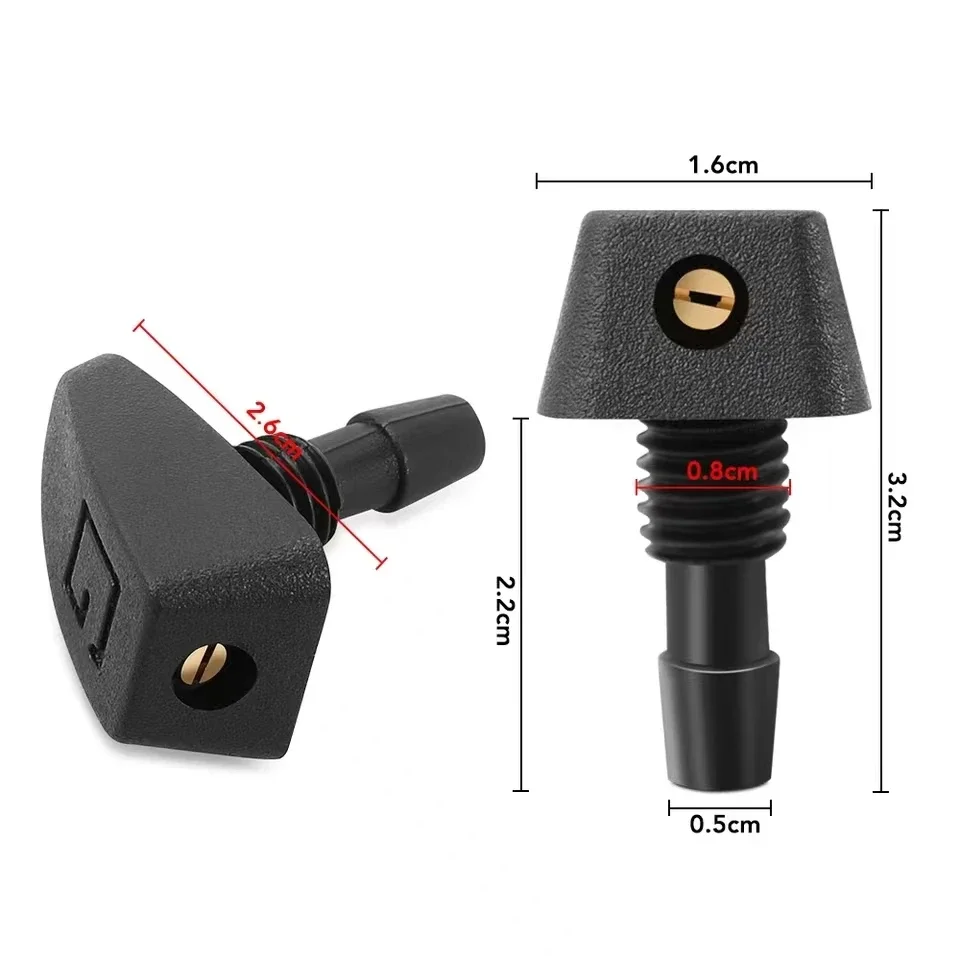 Windshield Washer Nozzle Set – 2‑Pack Adjustable Spray Jet