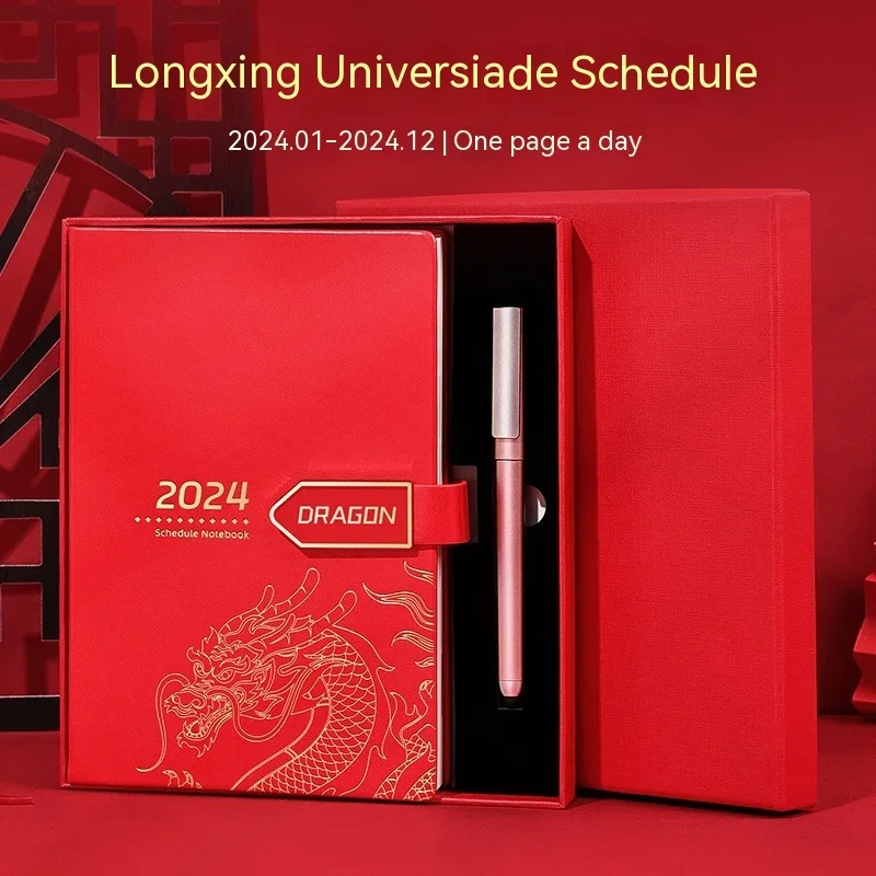 

Calendar 2024 And Daily Diary Notebook Journal Stationery Note Book Agenda Bullet Organizer Office Sketchbook Planner Student
