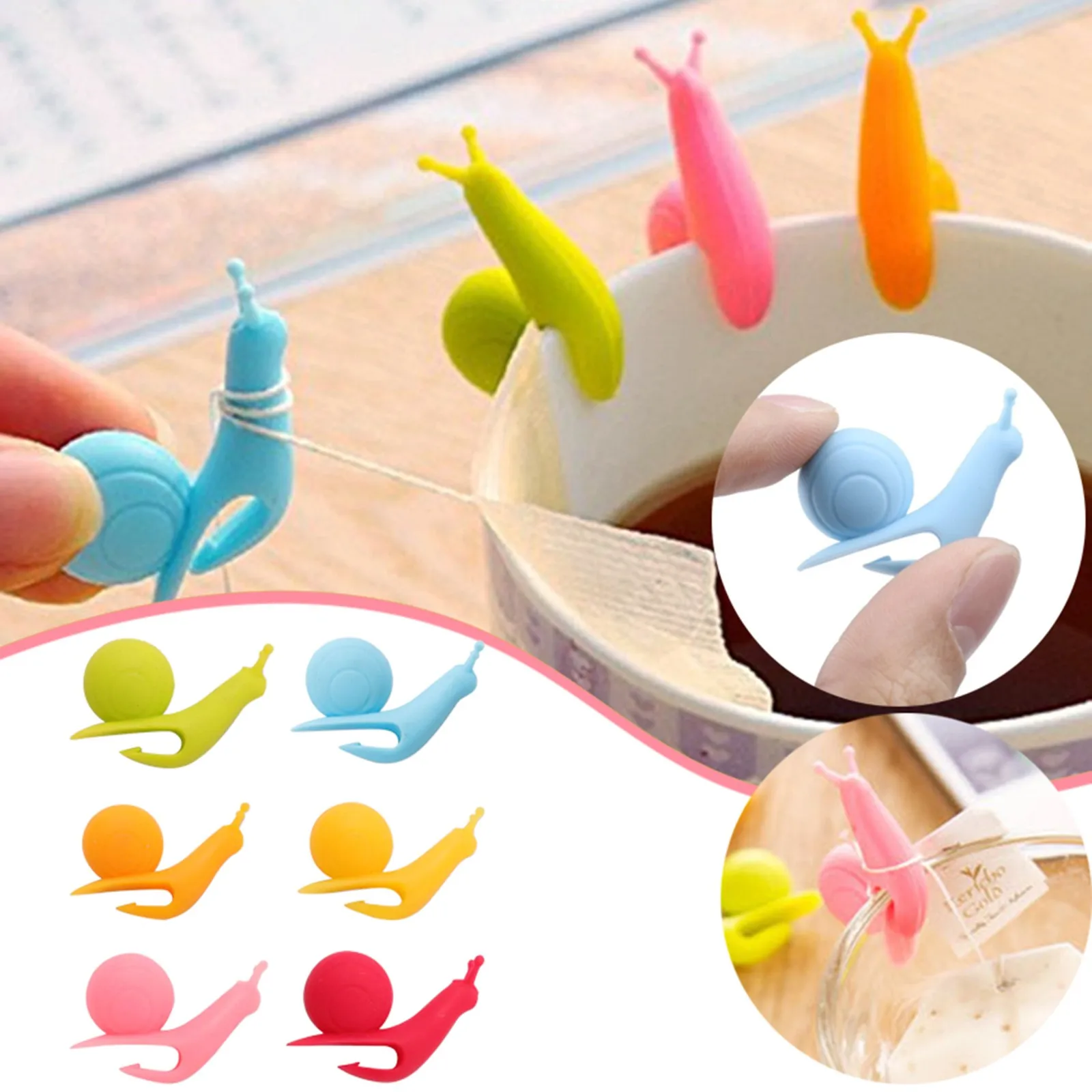 Vintage Shot Shell Boxes Silicone Tea Bag Holder Multicolor Cute Drink Marker Tea Accessories For Party Banquet Glasses for Cafe