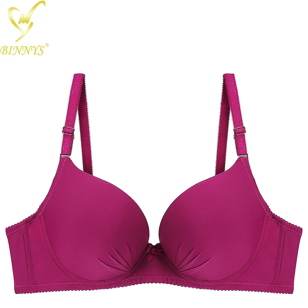 

BINNYS Bras for Women 38C Cup Silicone Bra Convertible Straps Nylon Solid Full Cup To Hook and Eye Underwire Push Up