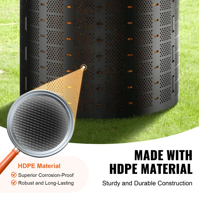 SucceBuy Compost Bin 220Gal Outdoor Expandable Compost Easy to Setup & Large Capacity Composting Bin Fast Creation Fertile Soil